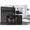 Bestar Prestige + L-Shaped Workstation with One Pedestal, Bark Gray/Slate 99872-000047 - alternate 3